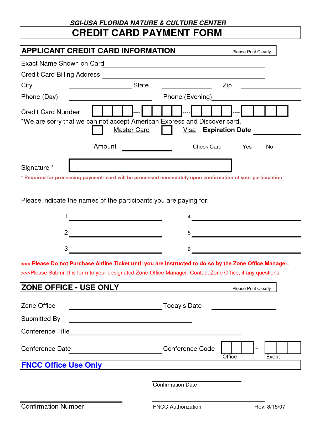 5 Credit Card Authorization Form Templates – Free Sample Throughout Credit Card Payment Slip Template