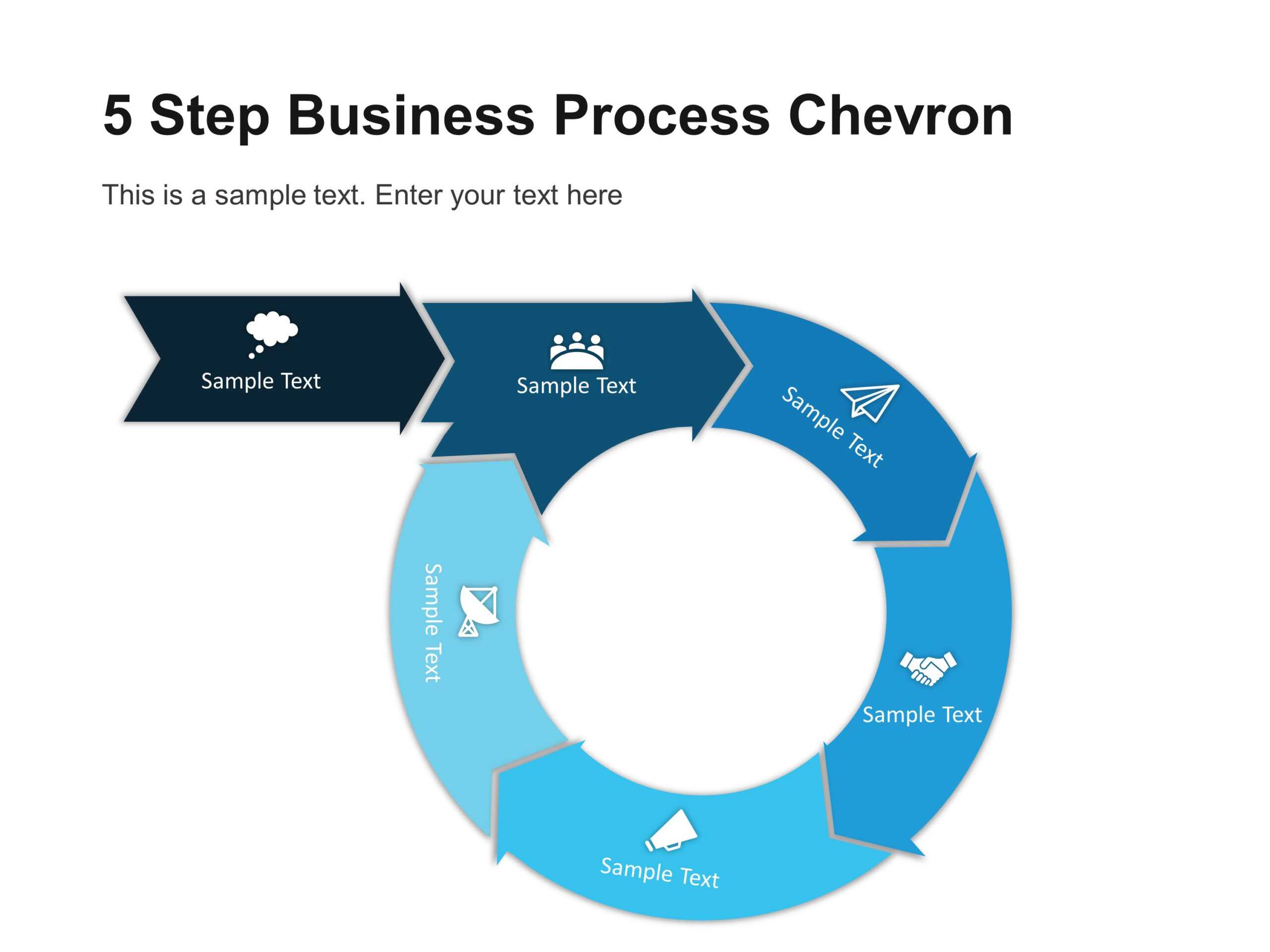 5 Step Business Process Chevron Diagram Template | Chevron Regarding Powerpoint Chevron Template