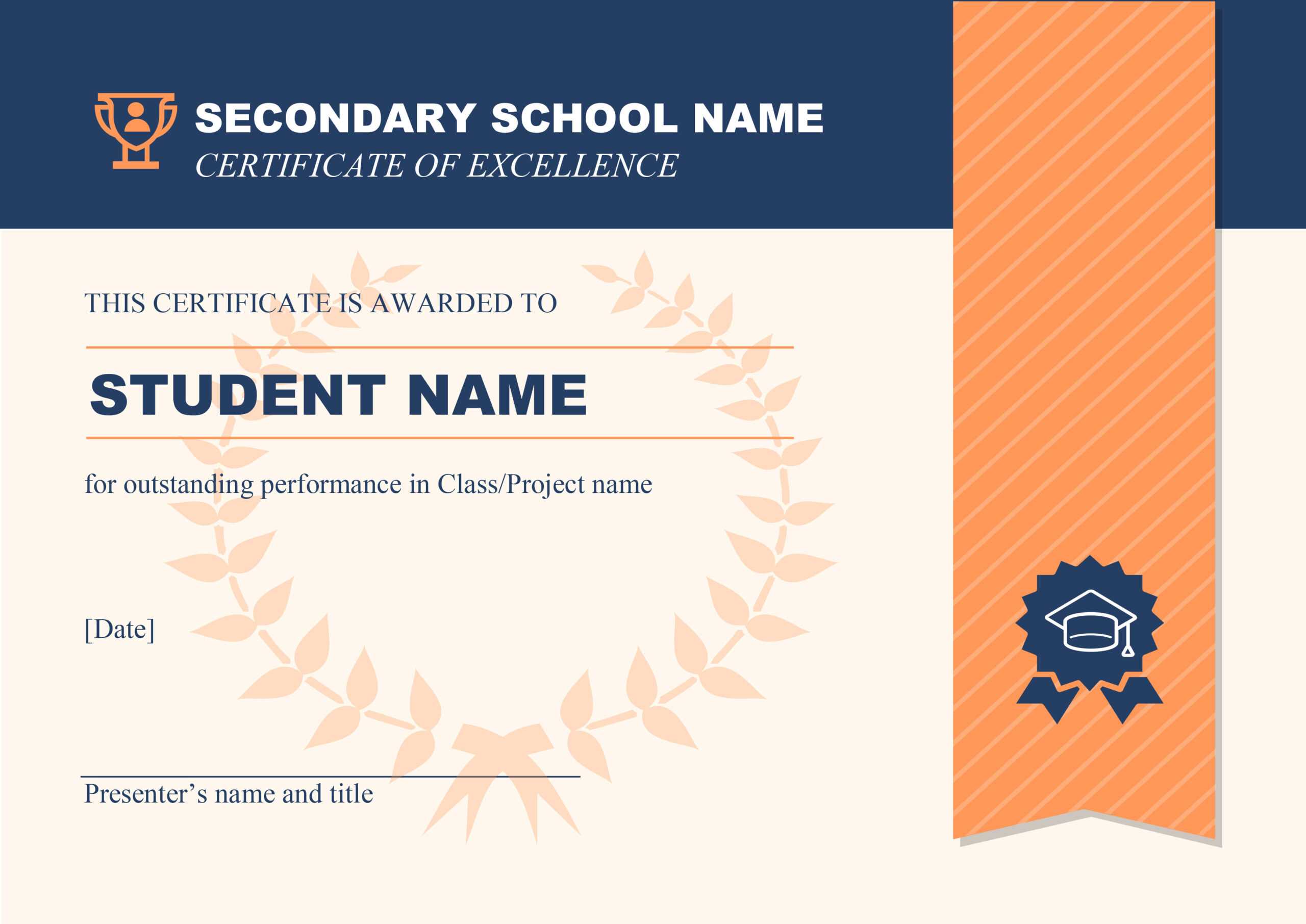 50 Free Creative Blank Certificate Templates In Psd For School Certificate Templates Free