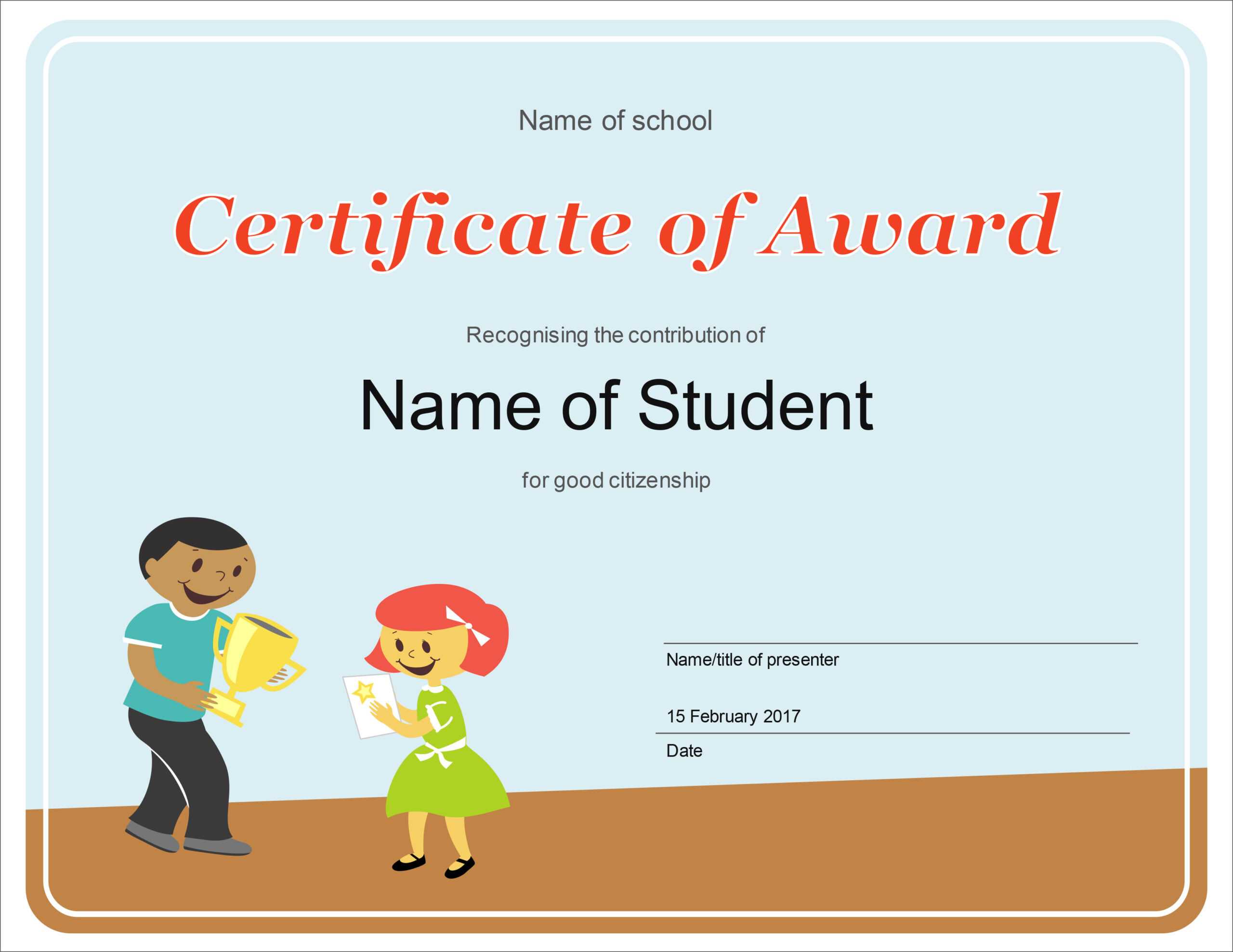 50 Free Creative Blank Certificate Templates In Psd Pertaining To Free Printable Student Of The Month Certificate Templates