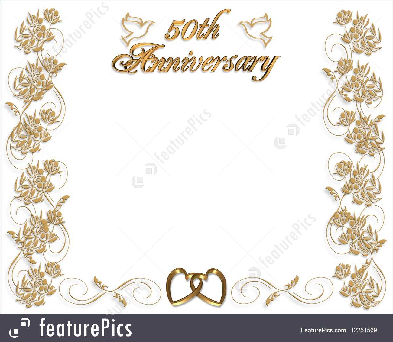 50Th Wedding Anniversary Templates – Falep.midnightpig.co Pertaining To Anniversary Card Template Word