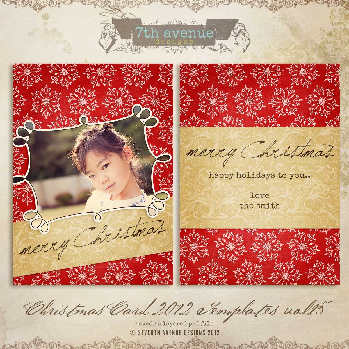 5X7 Christmas Cards – Falep.midnightpig.co For Free Photoshop Christmas Card Templates For Photographers