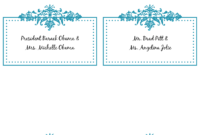 6 Best Images Of Free Printable Wedding Place Cards - Free with Wedding Place Card Template Free Word