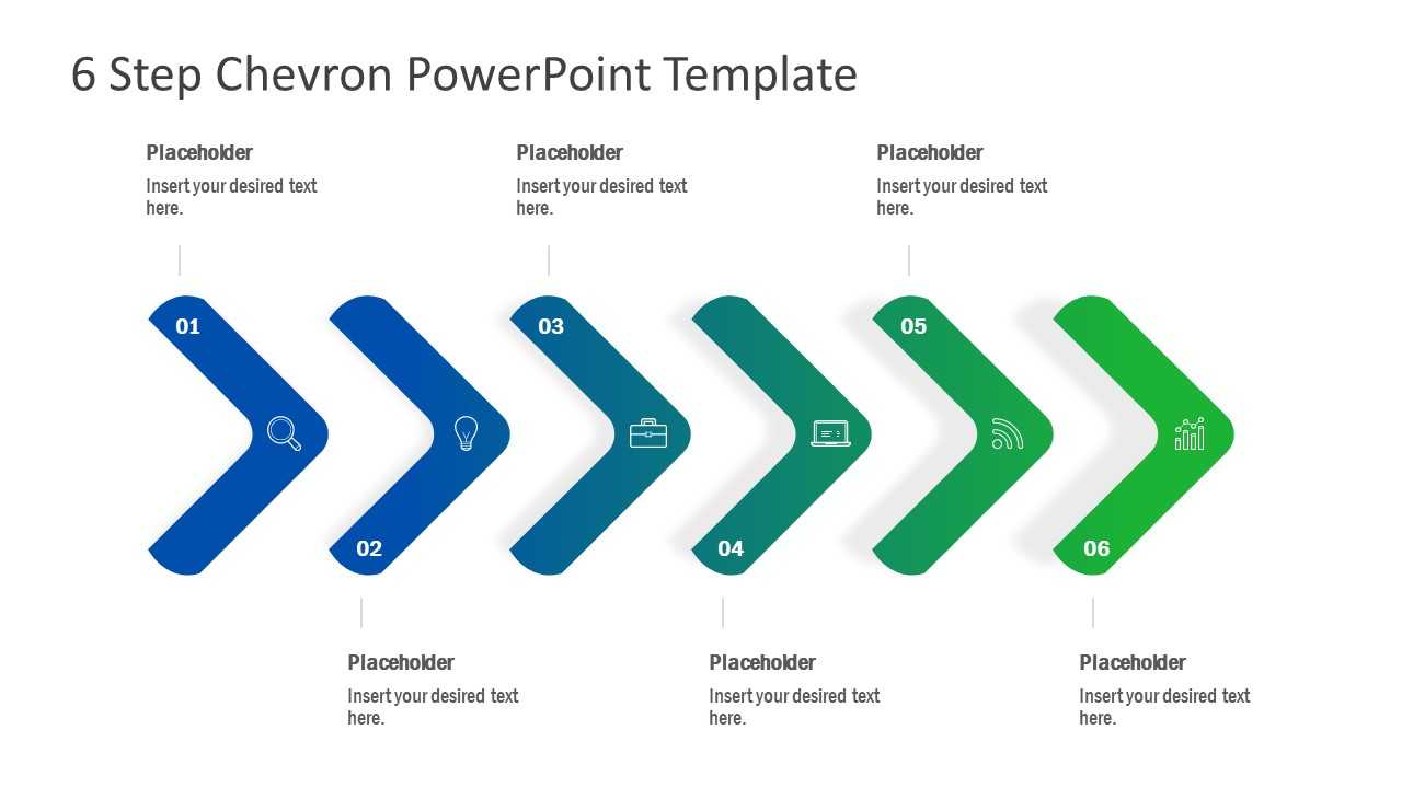 6 Step Chevron Powerpoint Template Intended For Powerpoint Chevron Template