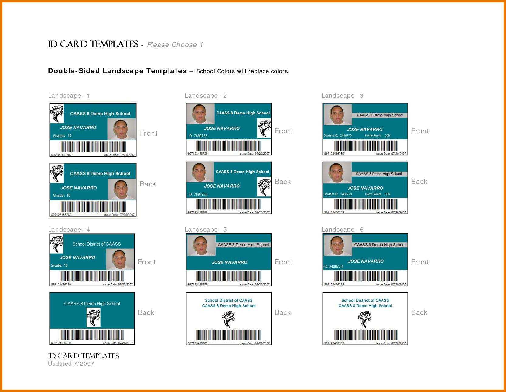 62 Creating Template For Id Cardword For Free For Intended For Id Card Template Word Free