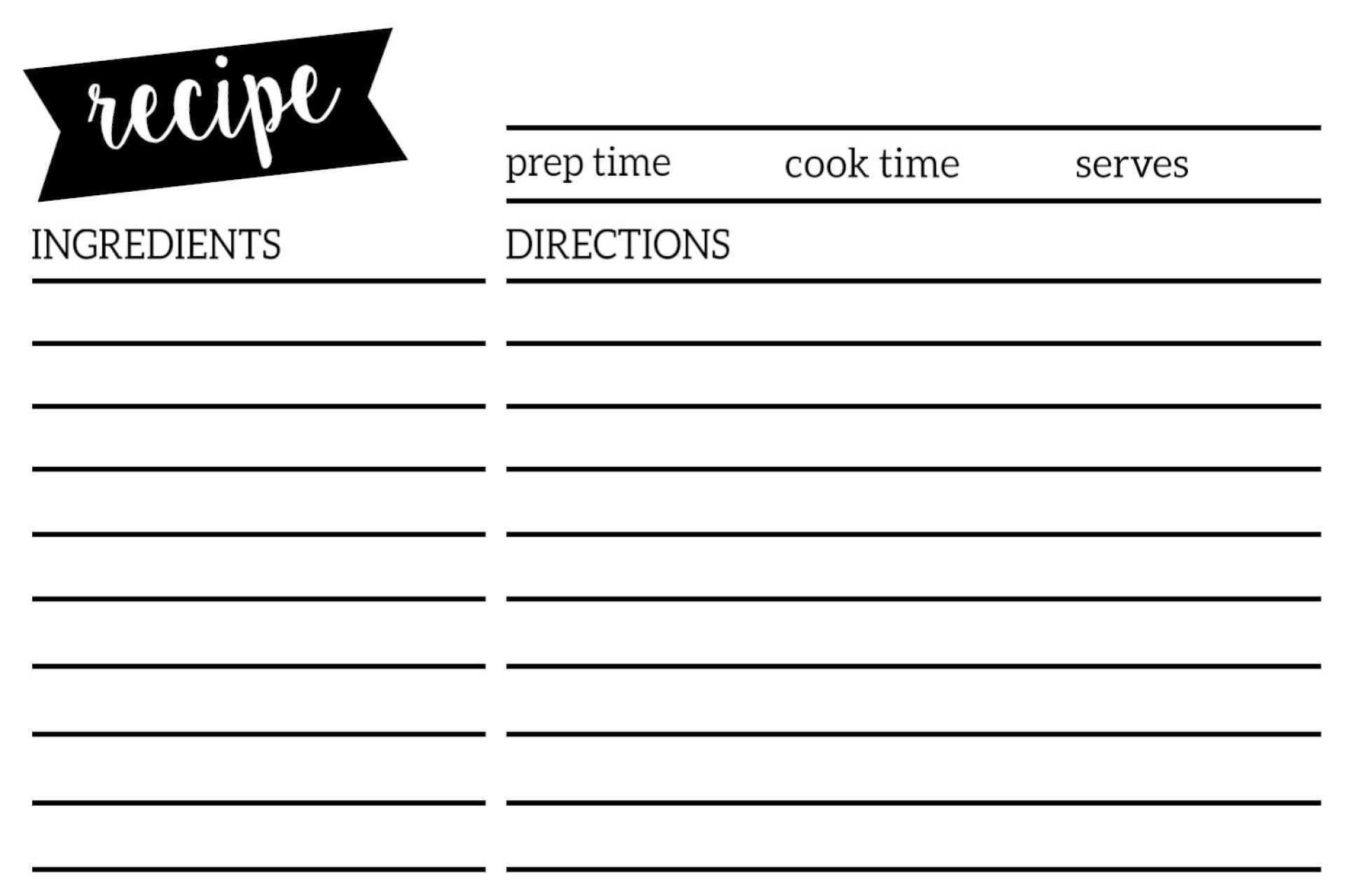 73 How To Create Free Printable 4X6 Recipe Card Template With Regard To 4X6 Photo Card Template Free