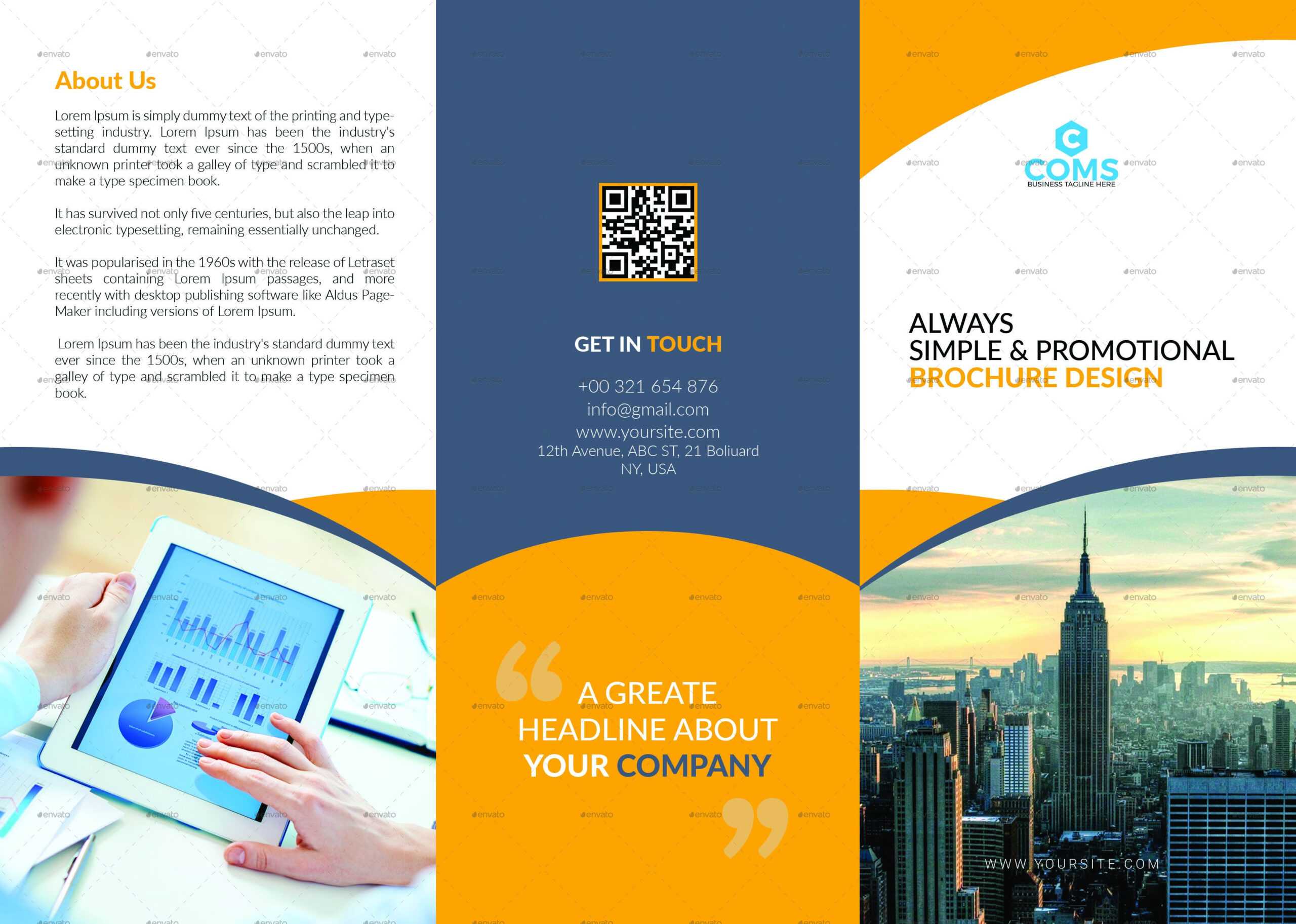76+ Premium & Free Business Brochure Templates Psd To Inside Single Page Brochure Templates Psd