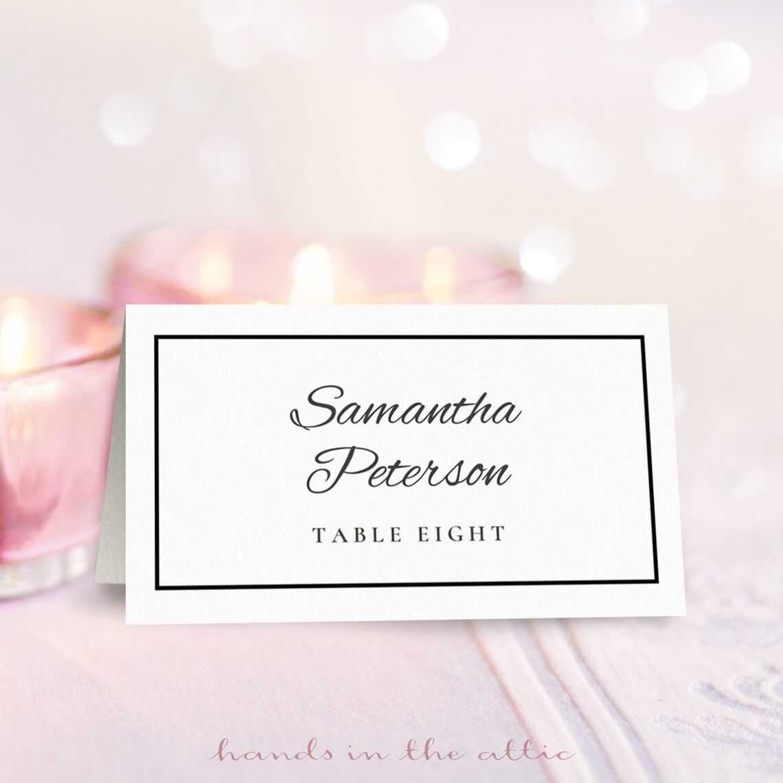 8 Free Wedding Place Card Templates Pertaining To Reserved Cards For Tables Templates