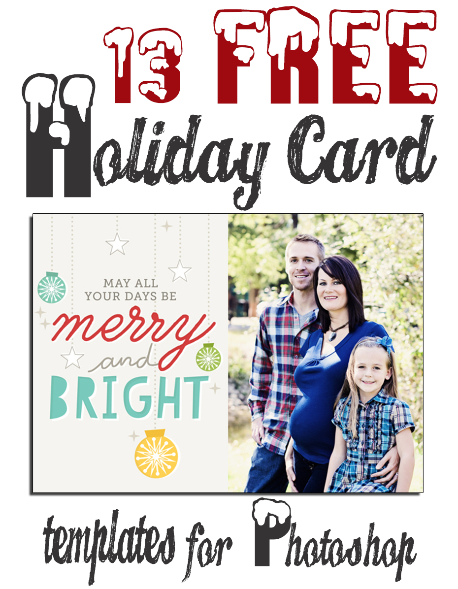 9 Free Christmas Card Psd Template Images – Free Photoshop Regarding Free Christmas Card Templates For Photoshop