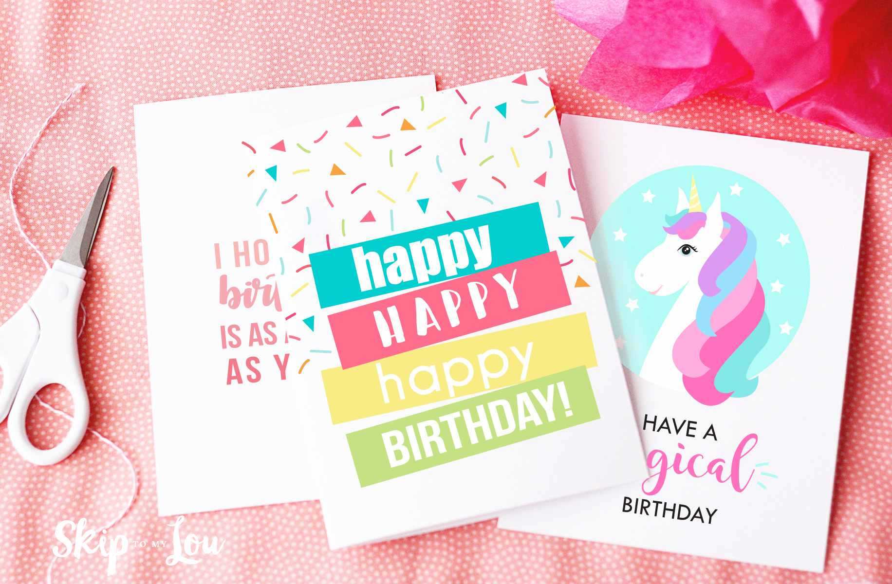 9 Free Printable Birthday Cards For Everyone With Regard To Quarter Fold Birthday Card Template