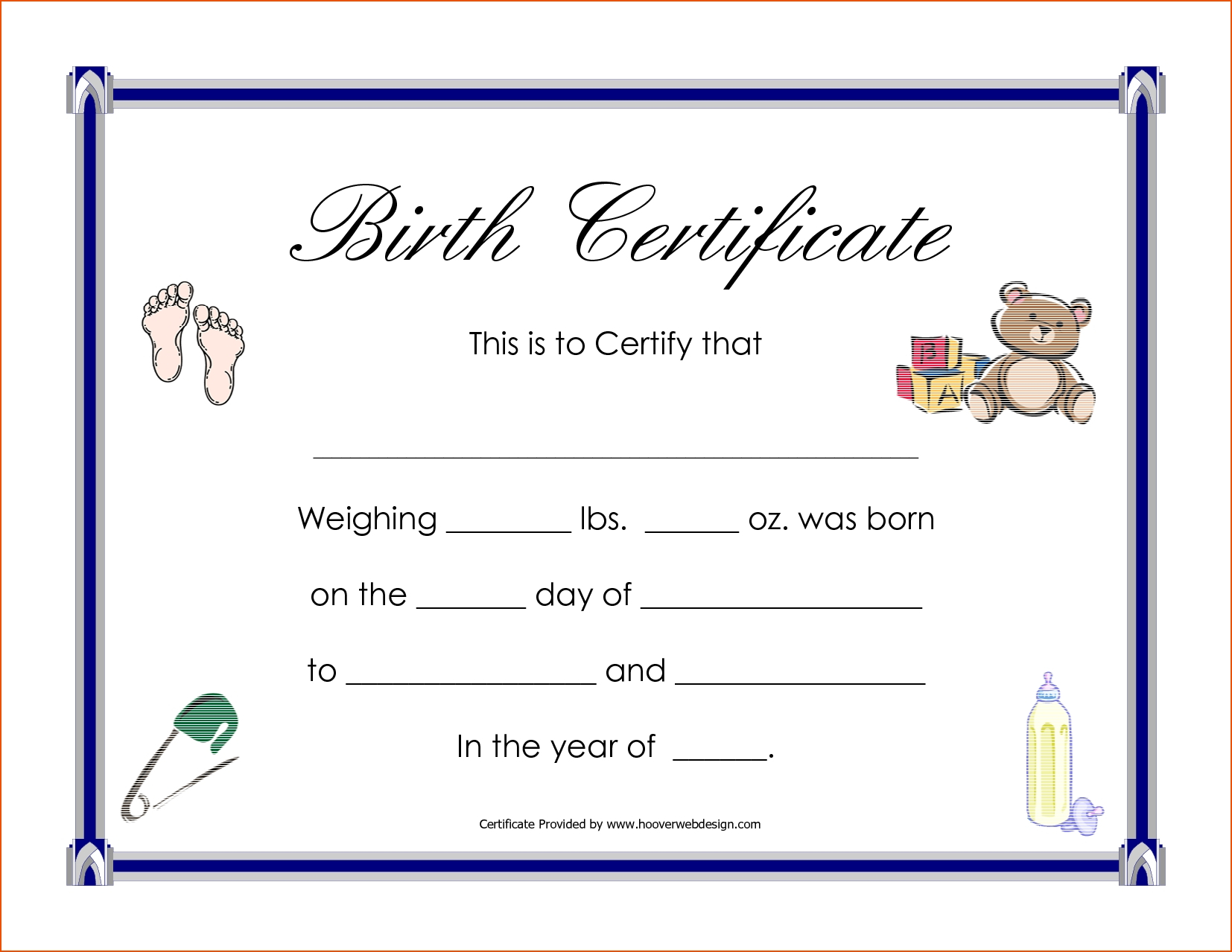 A Birth Certificate Template | Safebest.xyz Pertaining To Editable Birth Certificate Template