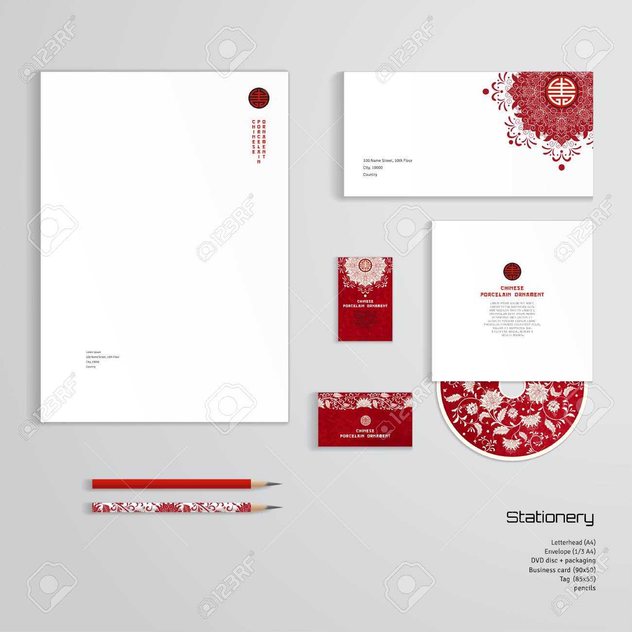 A Vector Identity Templates. Letterhead, Envelope, Business Card,.. Intended For Business Card Letterhead Envelope Template