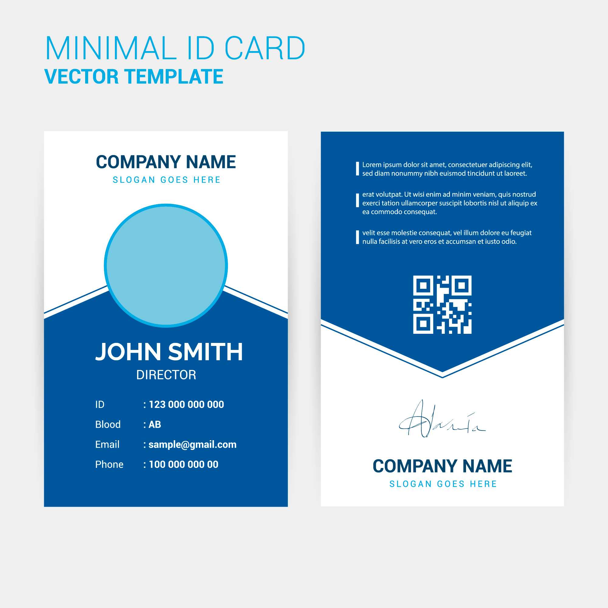 Abstract Creative Id Card Design Template – Download Free For Spy Id Card Template