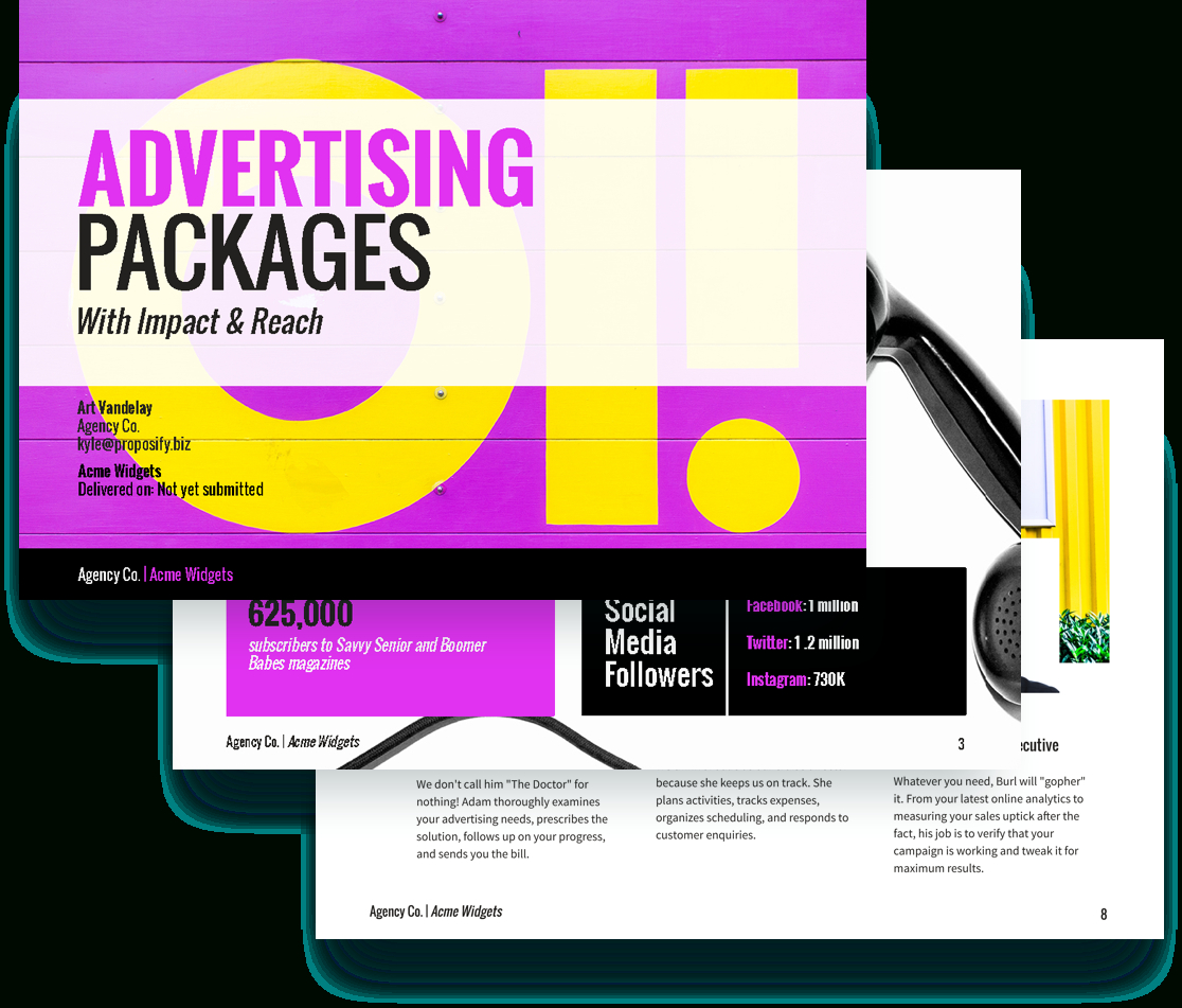 Advertising Proposal Template – Free Sample | Proposify Pertaining To Advertising Rate Card Template