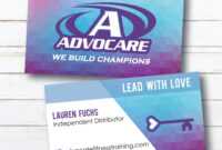 Advocare Business Card | Geometric | Purple Blue | Lead With Love | Digital  File Only | Read Description Before Buying inside Advocare Business Card Template