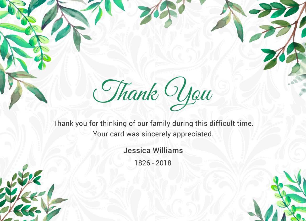 After The Funeral – Thank You Notes – Quincy, Il Funeral With Sympathy Thank You Card Template