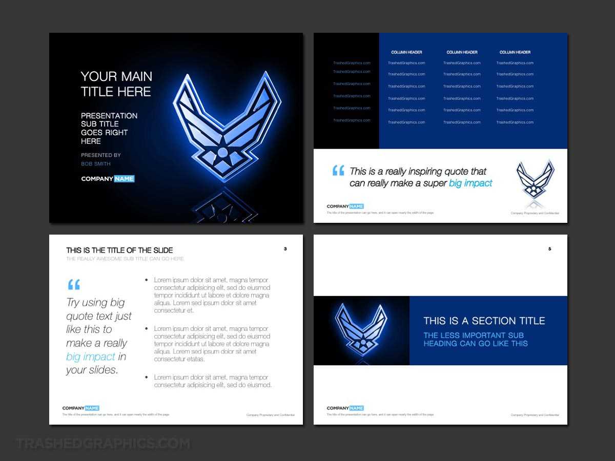 Air Force Powerpoint Template Designs – Trashedgraphics Intended For Air Force Powerpoint Template