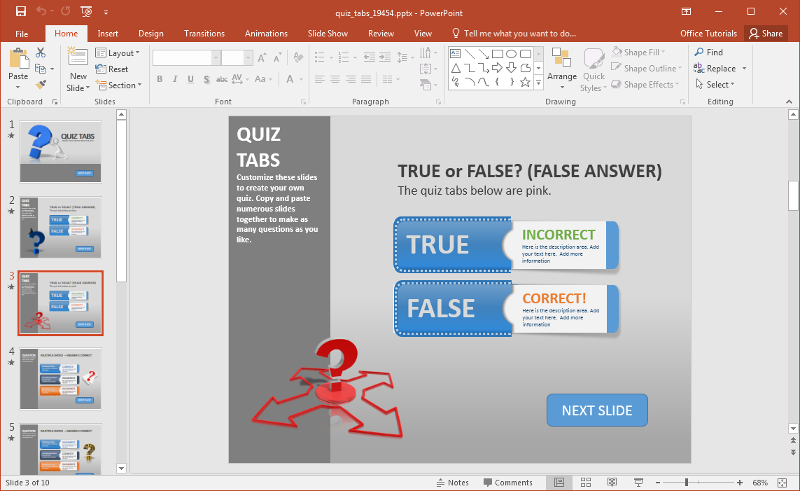 Animated Powerpoint Quiz Template For Conducting Quizzes Within Powerpoint Quiz Template Free Download