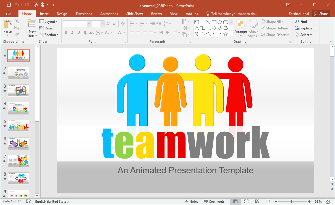 Animated Teamwork Powerpoint Template Regarding Replace Powerpoint Template