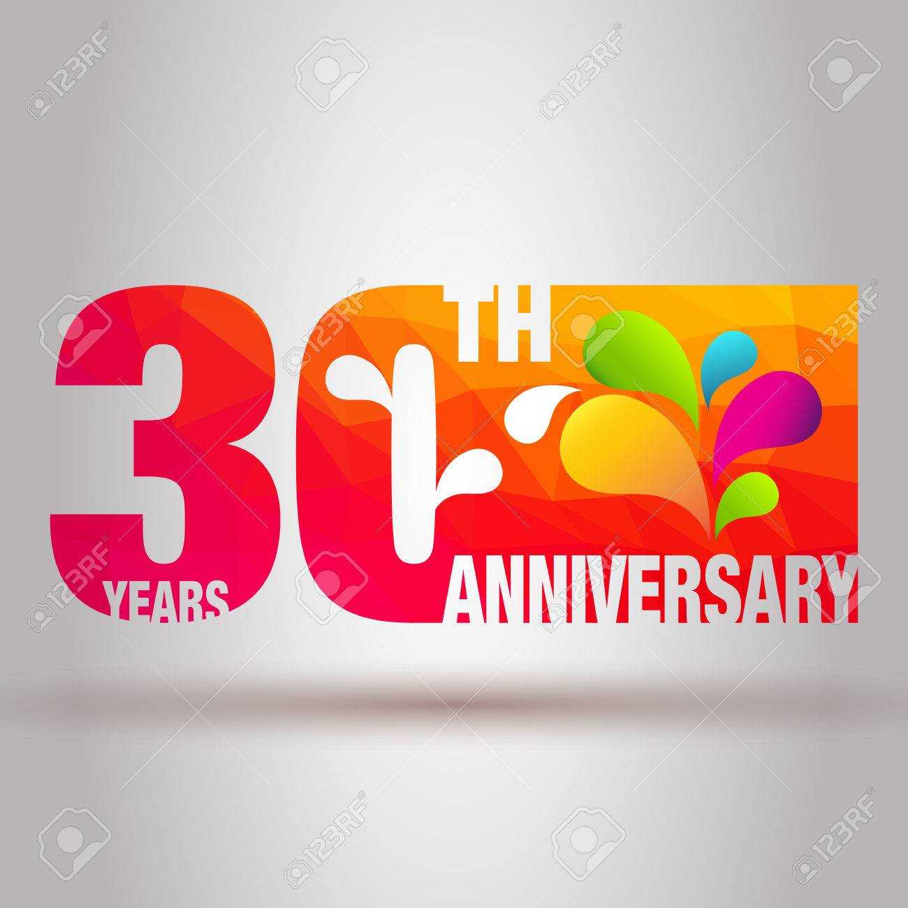 Anniversary Card. Anniversary Background. 30Th Anniversary Template. Within Template For Anniversary Card