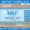 Any Occasion Golf Gift Tickets Within Golf Certificate Template Free