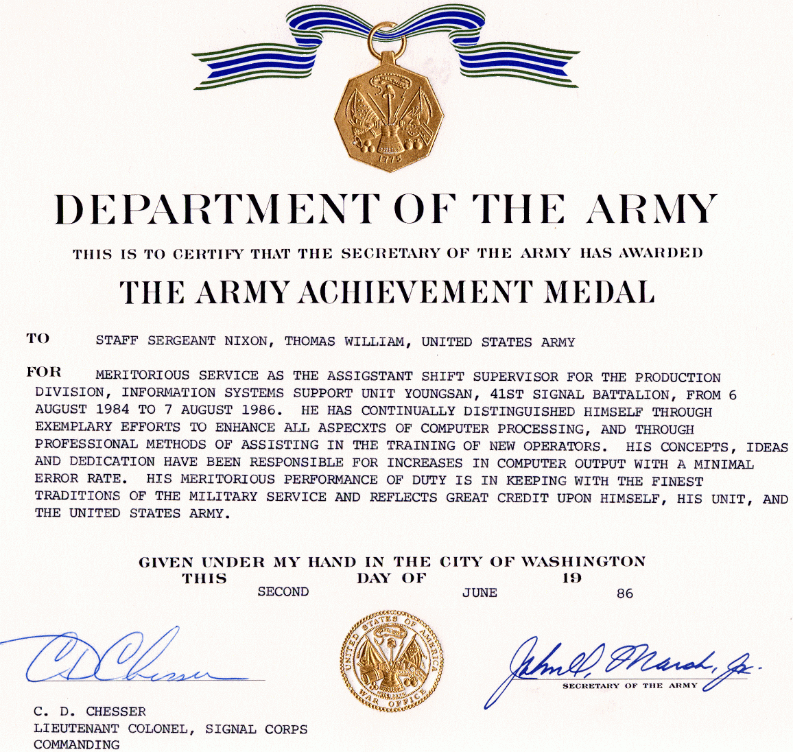 Army Achievement Medal Within Army Certificate Of Appreciation Template