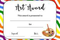 Art-Temlates-Student Certificate Awards Printable in Art Certificate Template Free