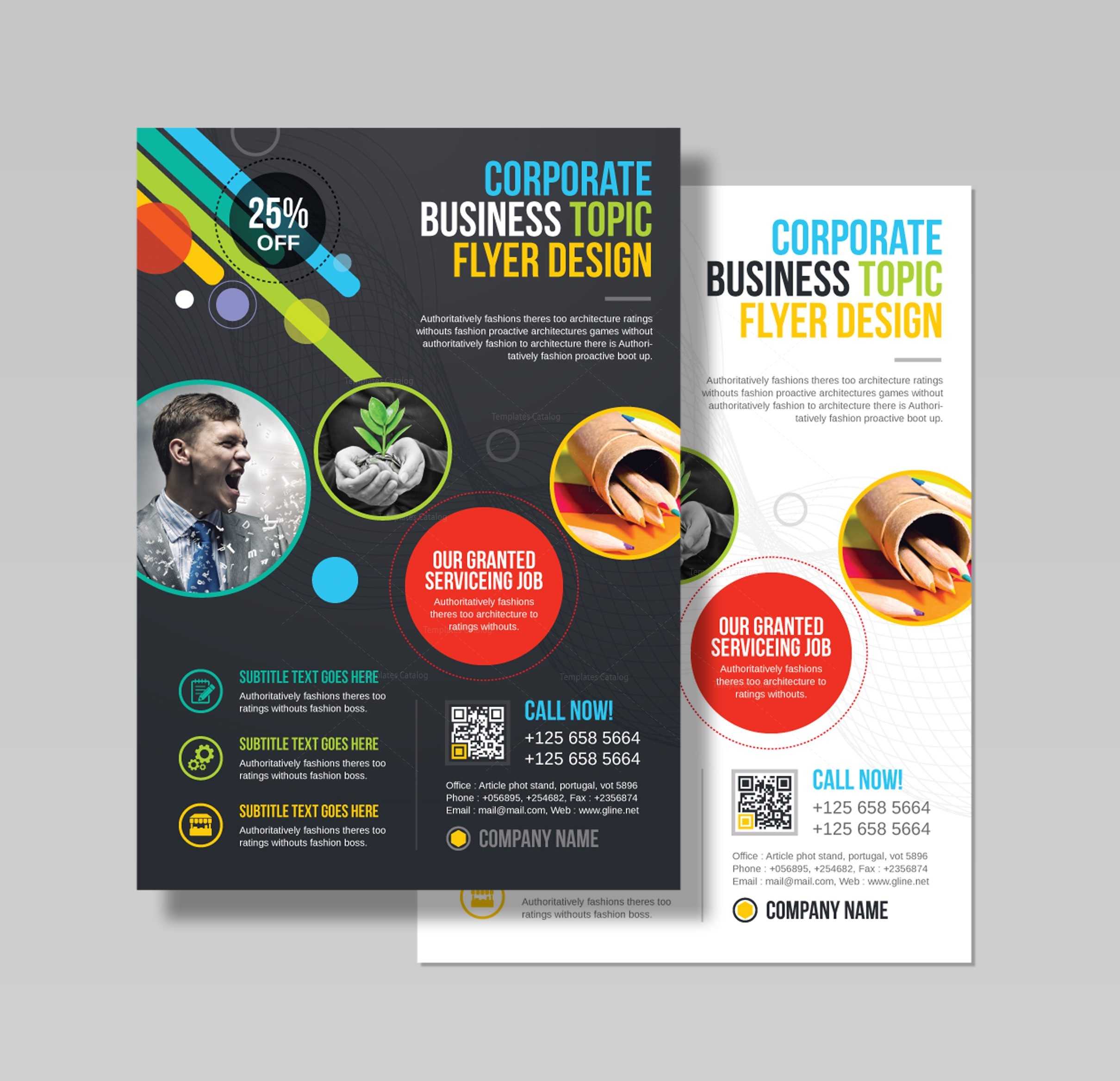 Athena Professional Business Flyer Design Template Intended For Professional Brochure Design Templates