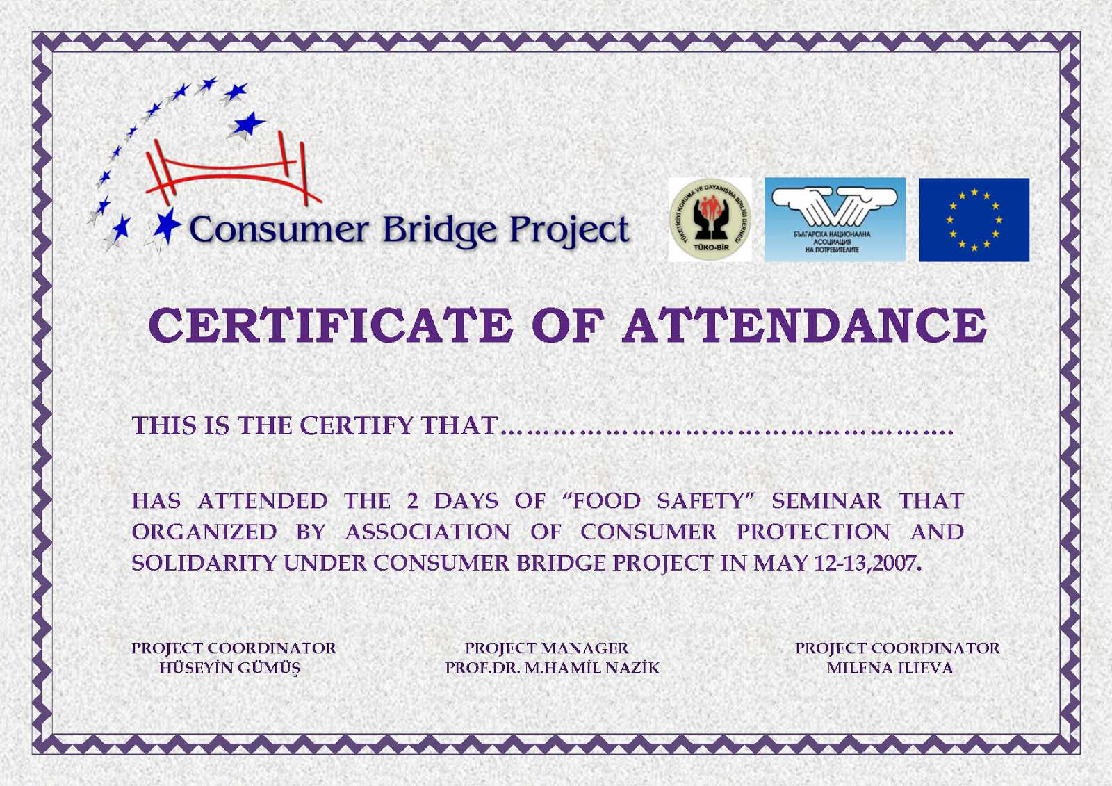 Attendance Certificate Sample – Cerescoffee.co Intended For Perfect Attendance Certificate Template