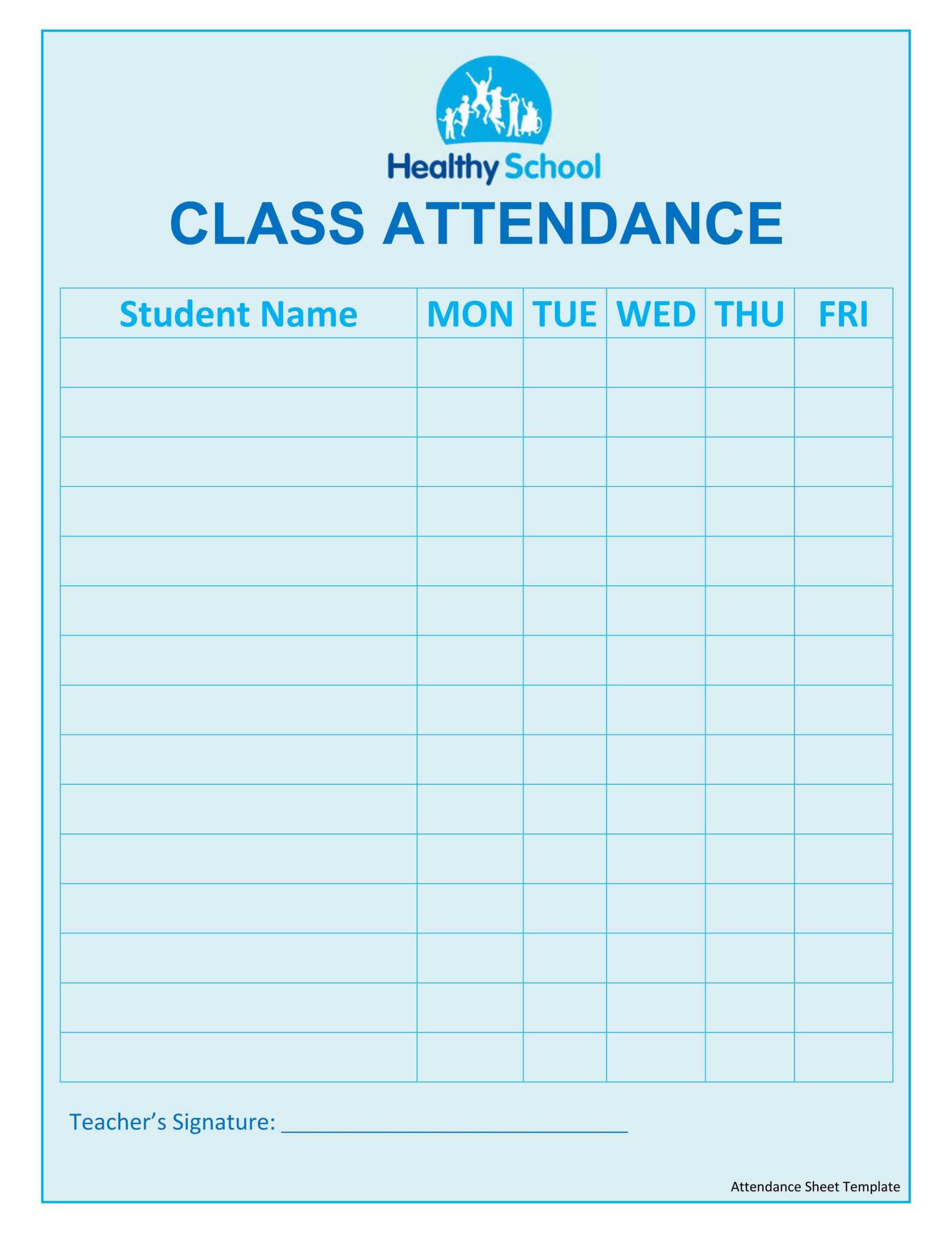 Attendance Sheet Template | Johannes Kr Pertaining To Student Information Card Template