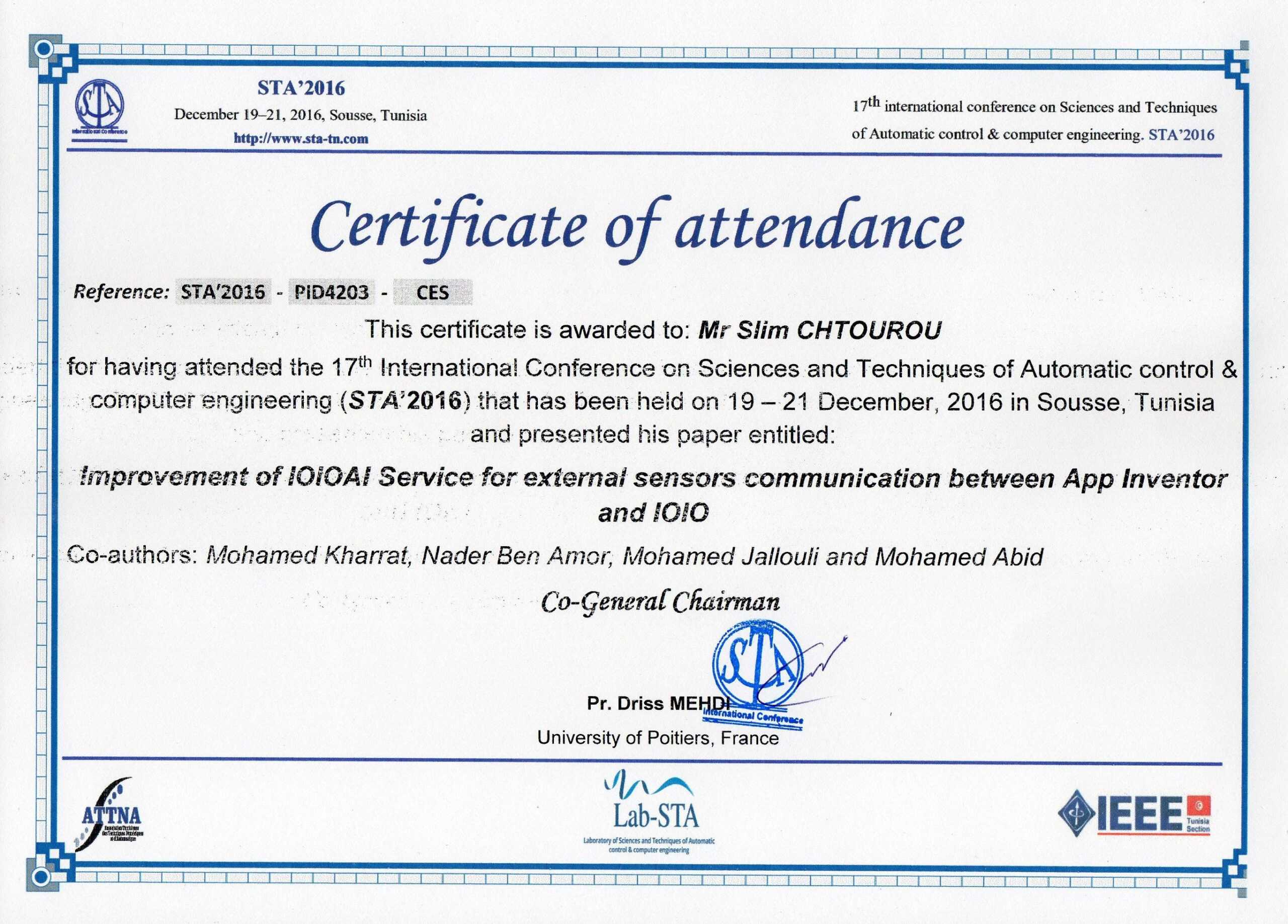 Attendances For Conference Certificate Of Attendance Template