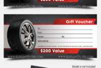 Auto Shop – Premium Gift Certificate Psd Template in Automotive Gift Certificate Template