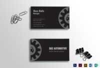 Automotive Business Card Template throughout Automotive Business Card Templates