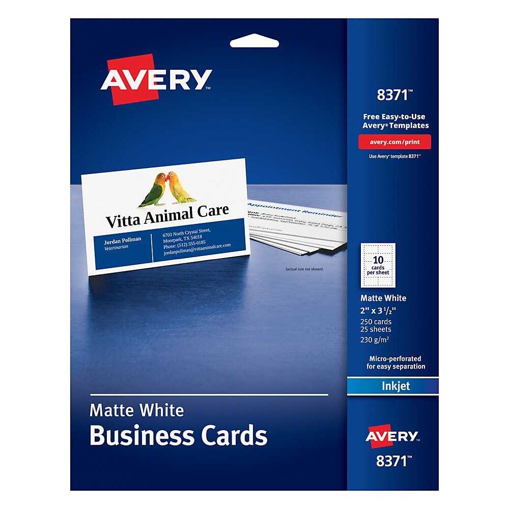 Avery® Inkjet Microperforated Business Cards, 2" X 3 1/2", Matte White,  Pack Of 250 Throughout Office Depot Business Card Template