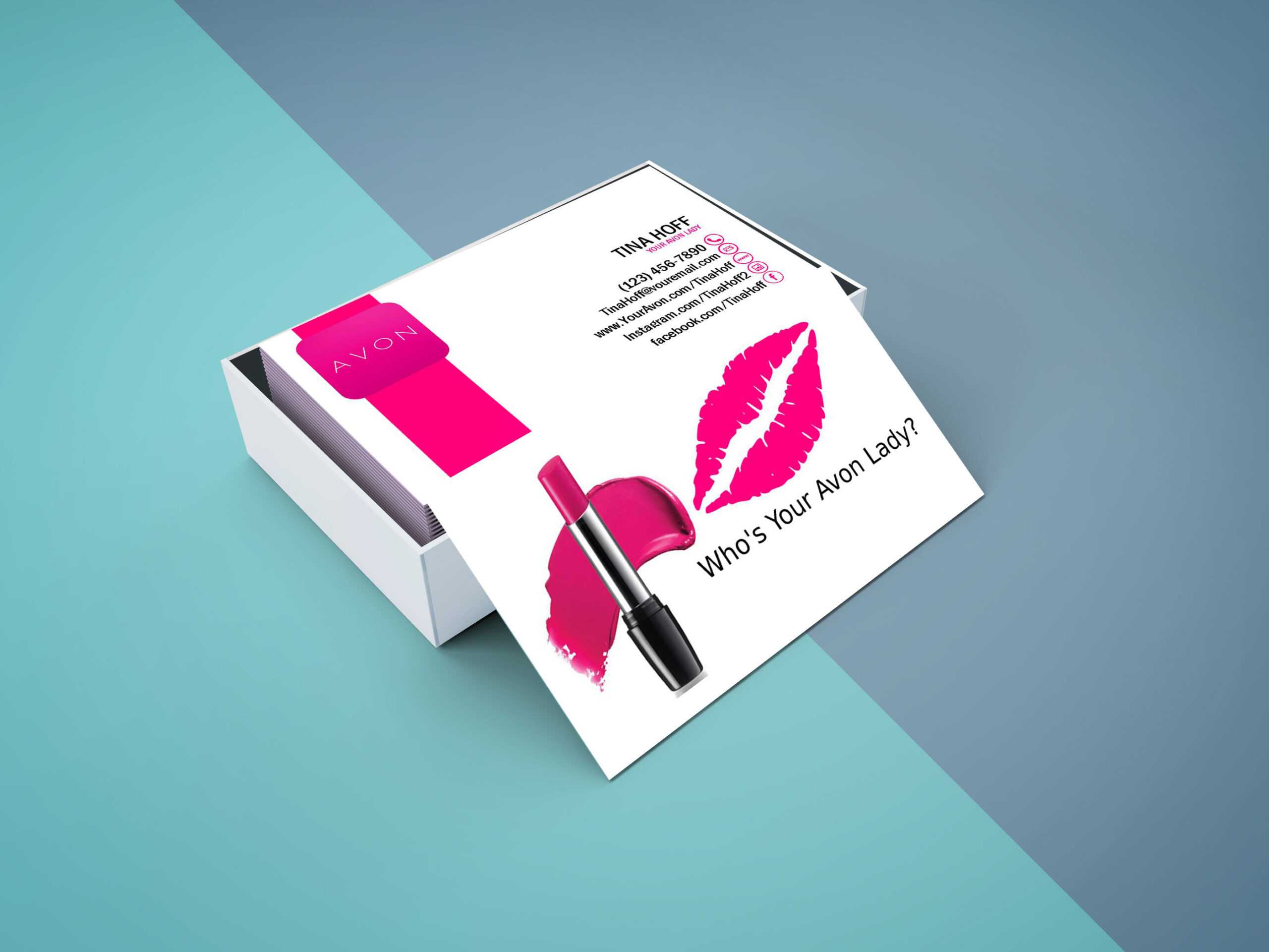 Avon Business Card – Digital File Or Printed – Free Shipping With Regard To Advocare Business Card Template