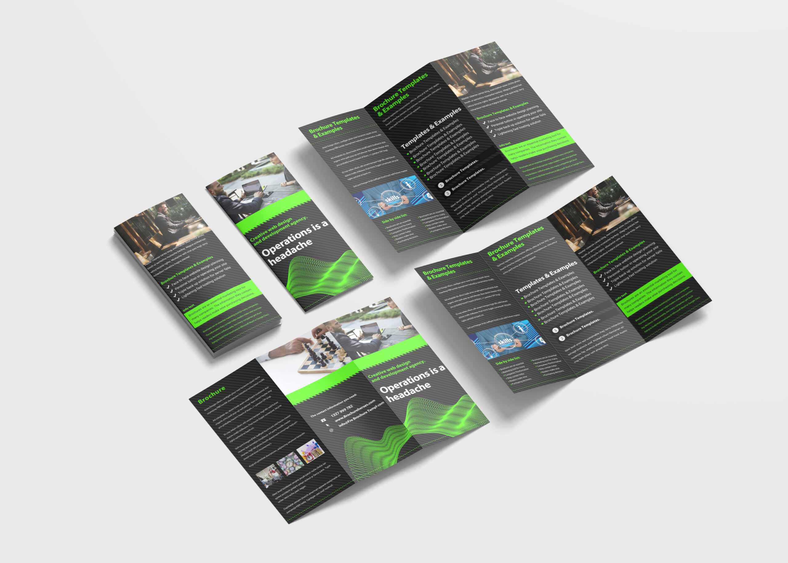 Awesome Business Tri Fold Brochure Design Template – 99Effects Pertaining To Pop Up Brochure Template