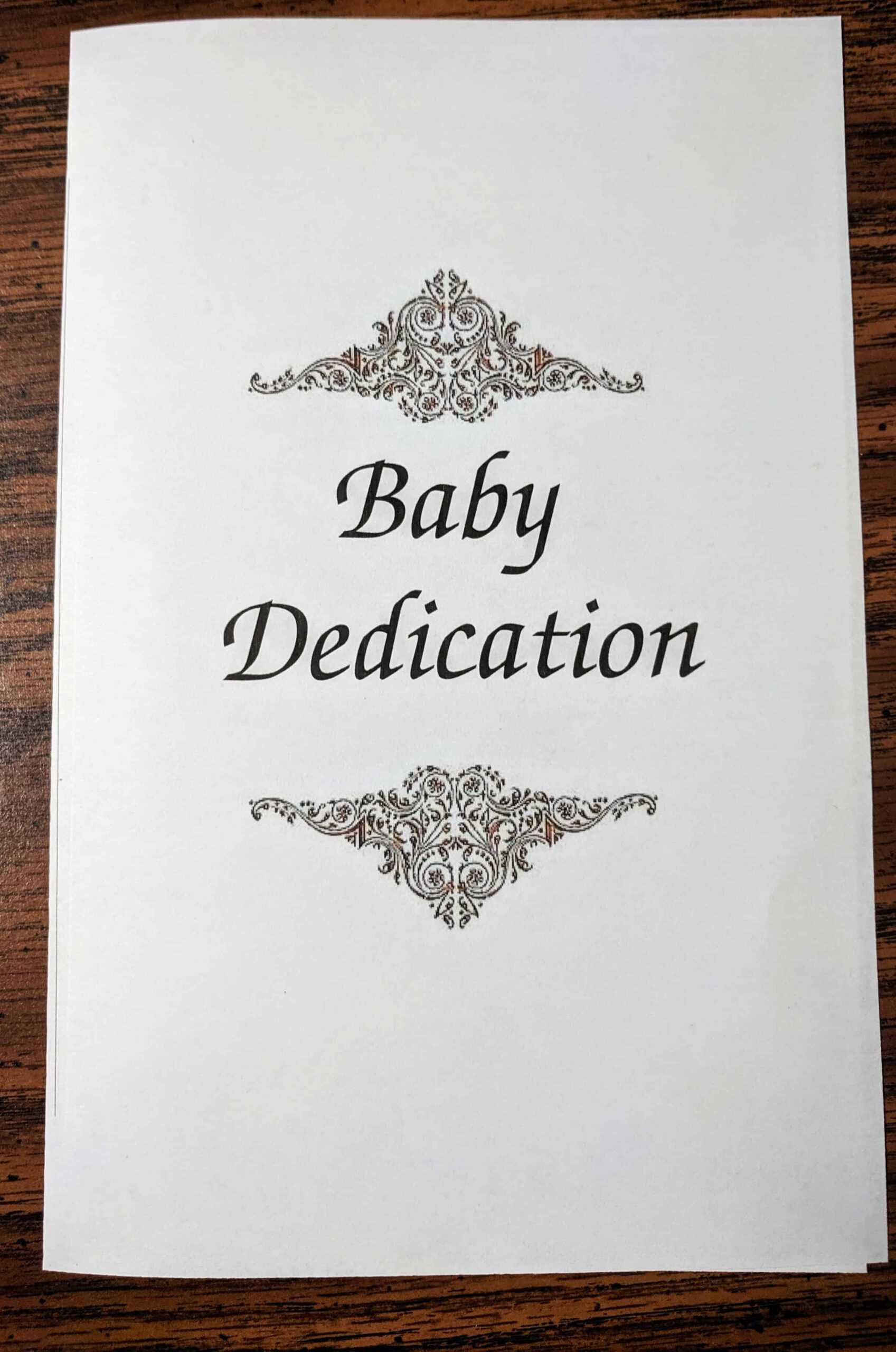 Baby Dedication" Ceremony Includes Prayer, Message, Certificate Inside Baby Dedication Certificate Template