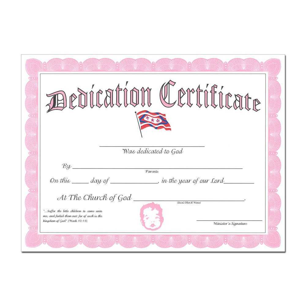 Baby Dedication Certificates – Calep.midnightpig.co For Baby Dedication Certificate Template