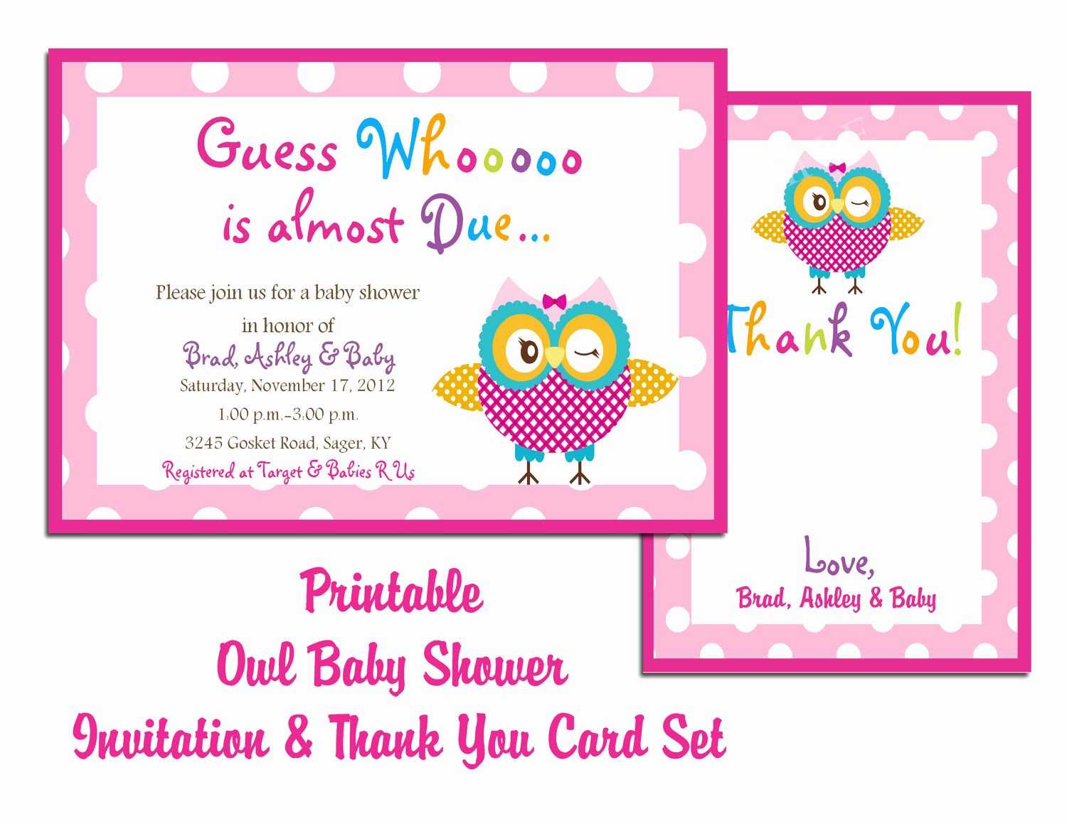 Baby Shower Card Template Microsoft Word – Dalep.midnightpig.co In Template For Baby Shower Thank You Cards