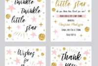 Baby Shower Girl Templates Twinkle Twinkle Little Star Text regarding Template For Baby Shower Thank You Cards