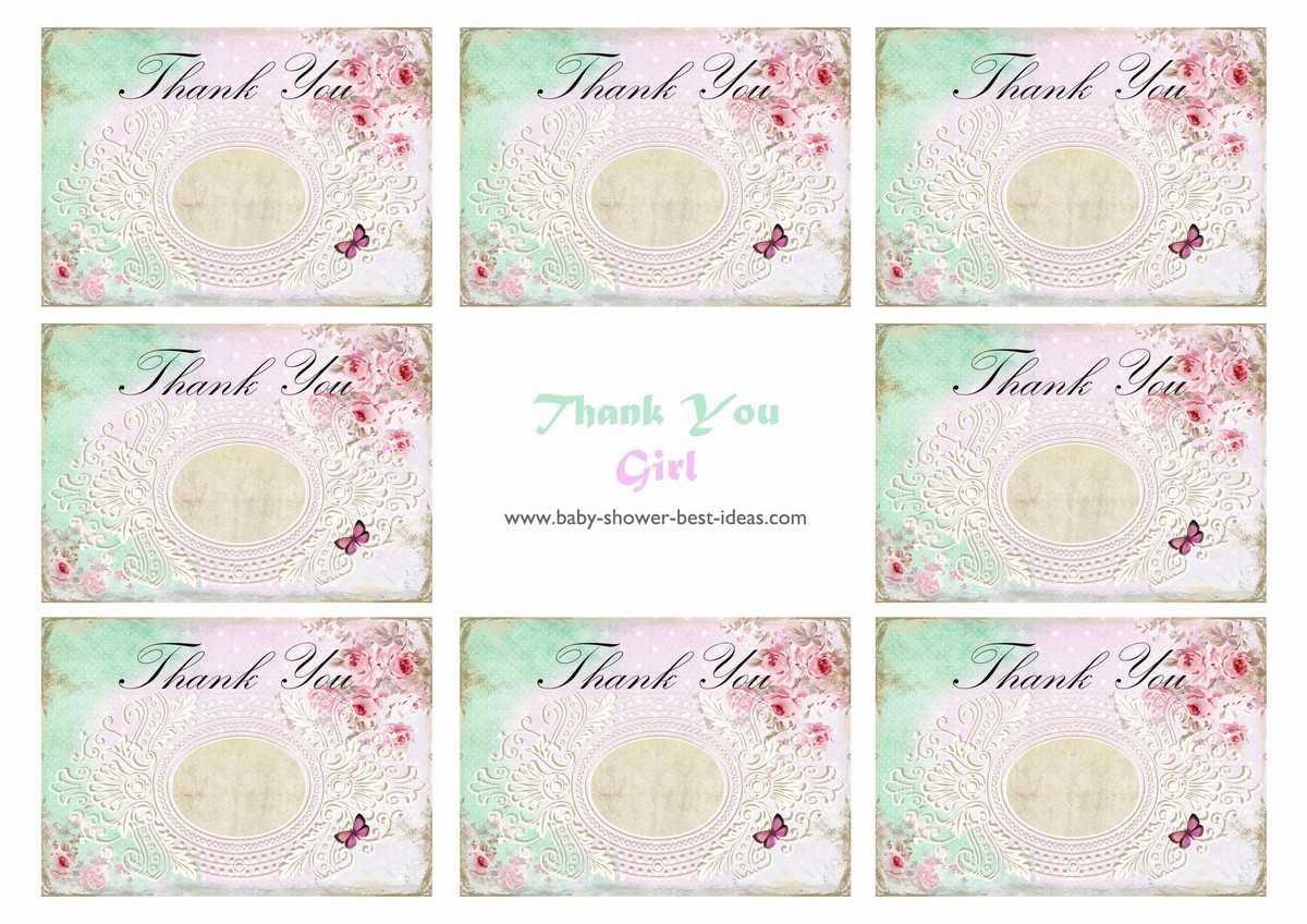 Baby Shower Thank You Cards Free Printable – Falep With Thank You Card Template For Baby Shower