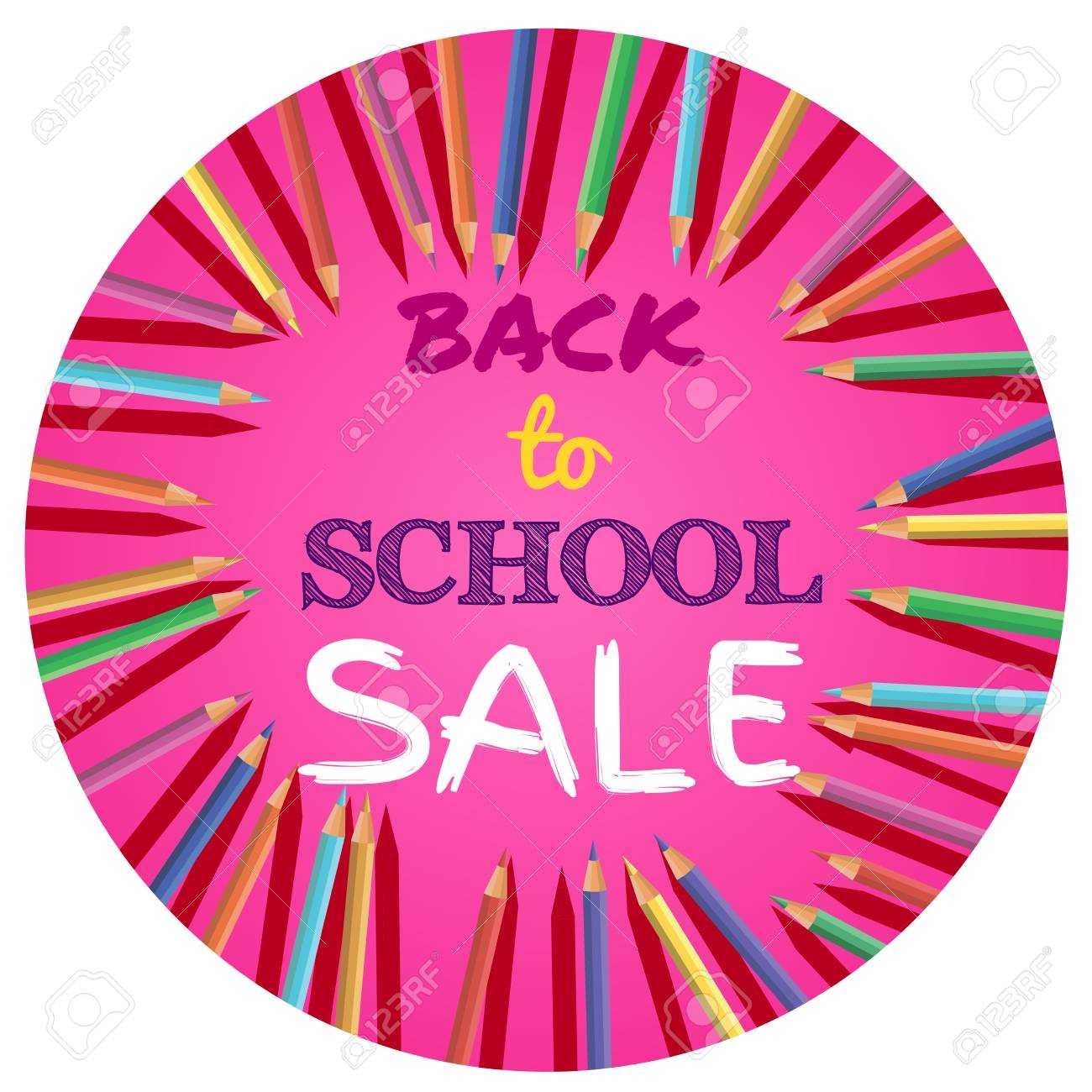 Back To School Sale. Background With Colorful Pencils With Header. Welcome.  Poster,banner ,brochure Template.vector Illustration. Throughout Welcome Brochure Template