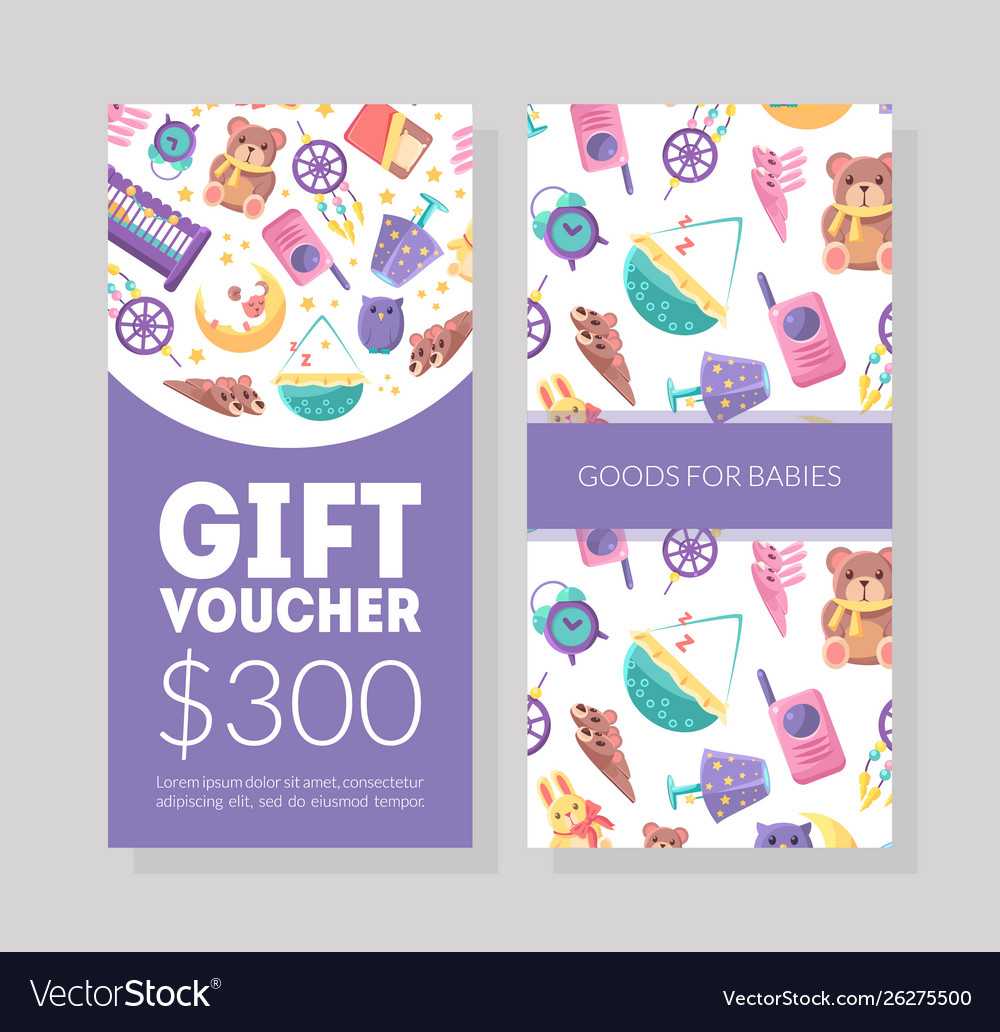Bagoods Gift Voucher Template Kids Store Within Kids Gift Certificate Template