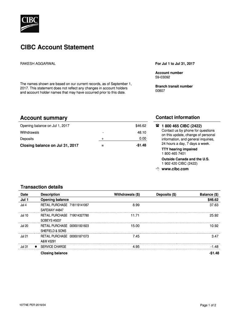 Bank Statement Template – Fill Online, Printable, Fillable Within Credit Card Statement Template Excel