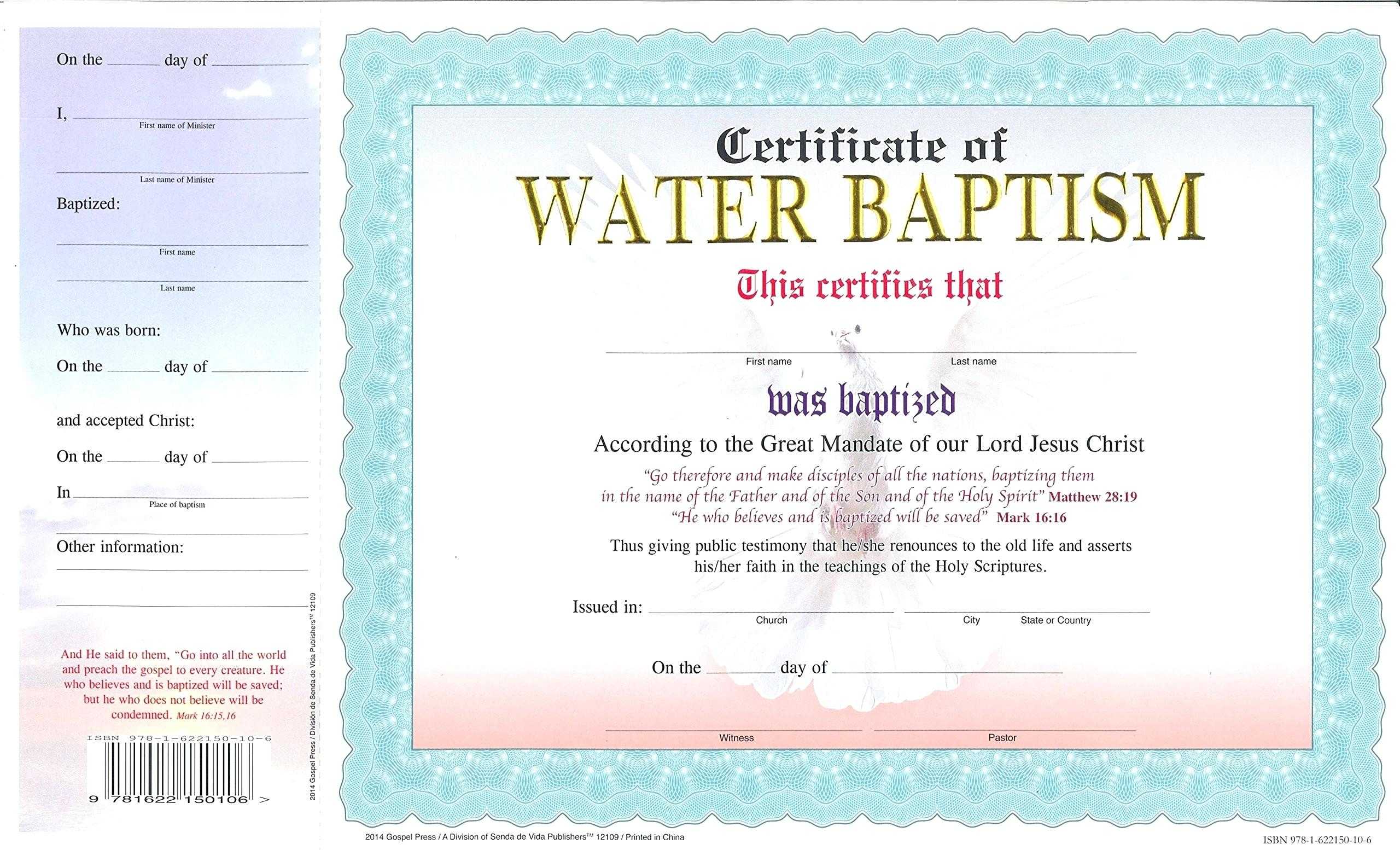 Baptism Certificate Template – Harryatkins Within Christian Baptism Certificate Template