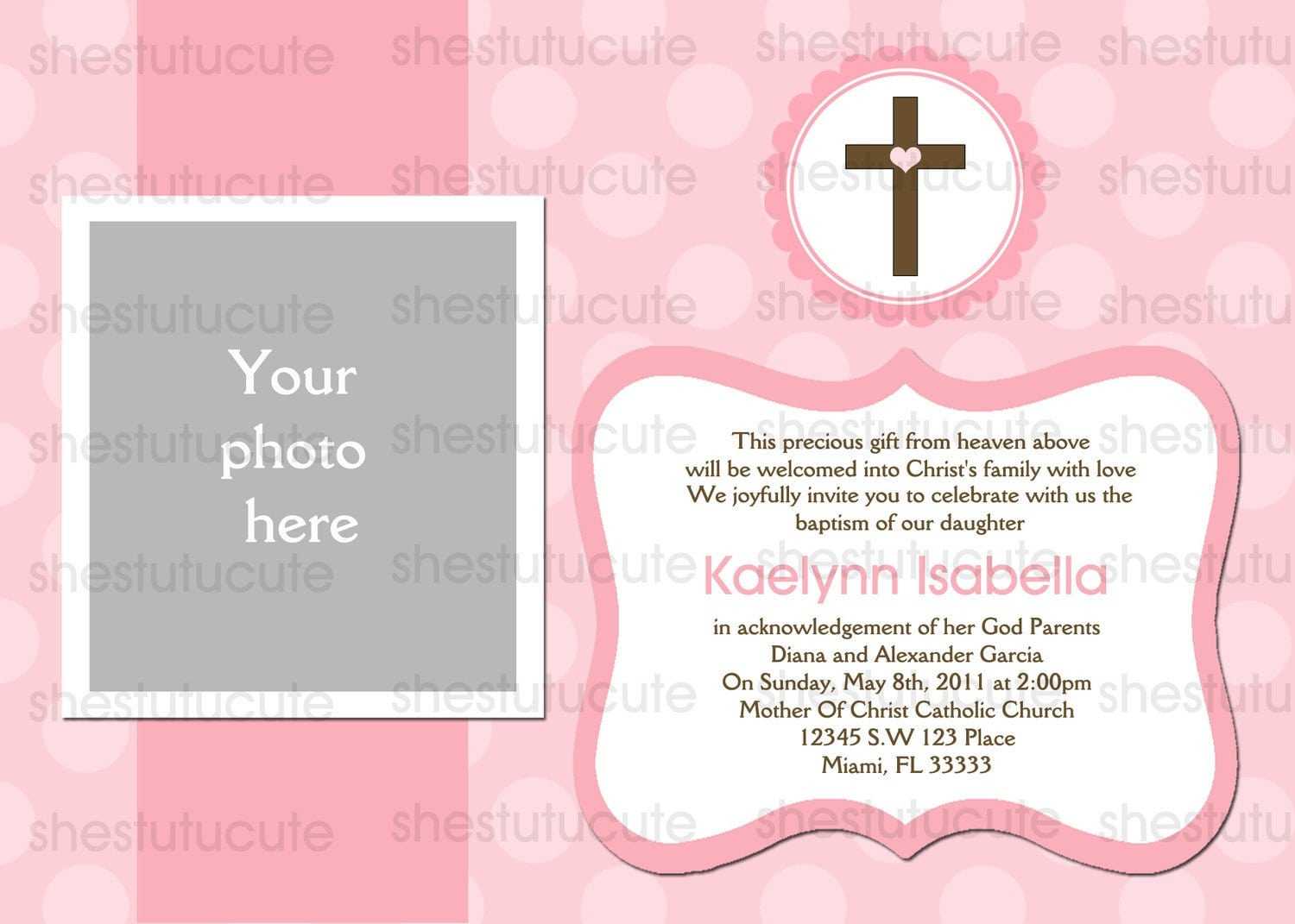 Baptism Invitation Template Free Download – Dalep.midnightpig.co In Free Christening Invitation Cards Templates