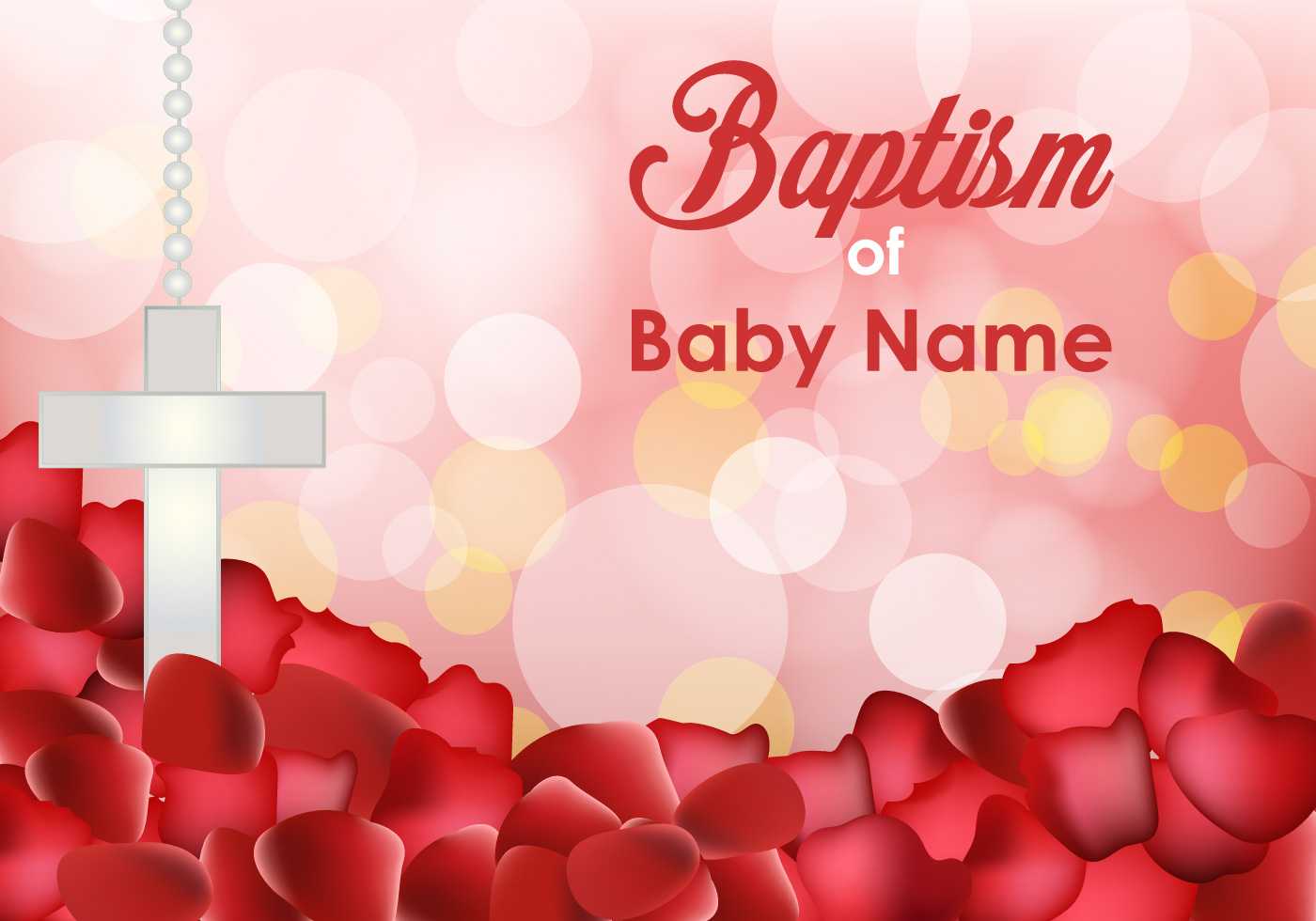 Baptism Invitation Templates – Download Free Vectors Within Free Christening Invitation Cards Templates