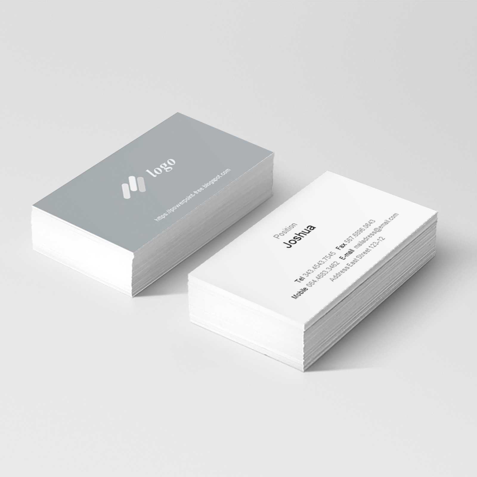 Basic Business Card Powerpoint Templates - Powerpoint Free Throughout Business Card Template Powerpoint Free