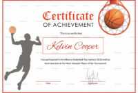 Basketball Award Achievement Certificate Template intended for Basketball Certificate Template