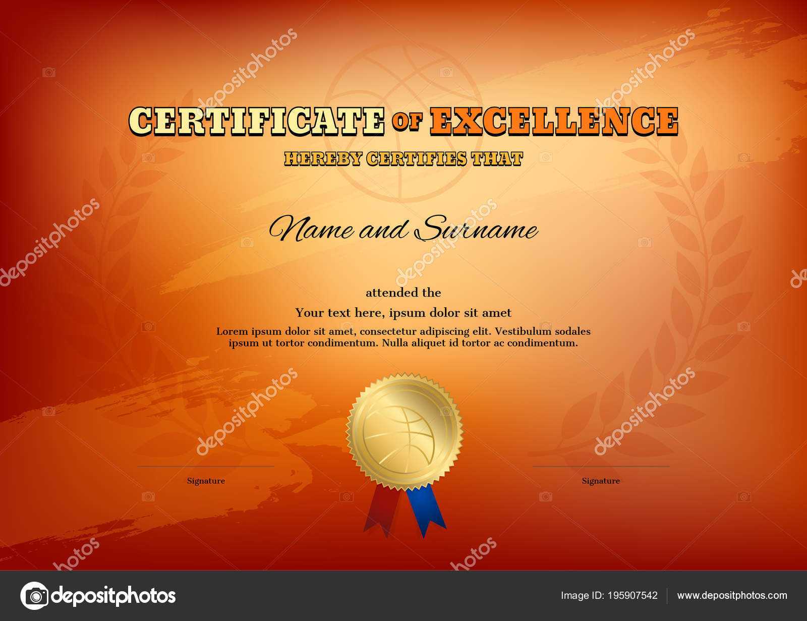 Basketball Camp Certificate Template | Certificate Template Regarding Basketball Camp Certificate Template